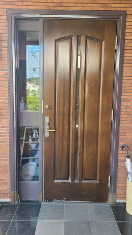 木製玄関ドア塗装例452-01横浜市金沢区