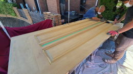 木製玄関ドア塗装例452-03　横浜市金沢区