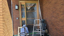 木製玄関ドア塗装例452-04　横浜市金沢区