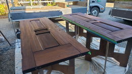 木製玄関ドア塗装例453-04　茅ヶ崎市