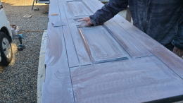 木製玄関ドア塗装例453-05　茅ヶ崎市