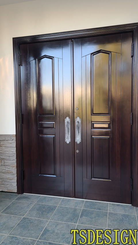 木製玄関ドア塗装例453-06　茅ヶ崎市