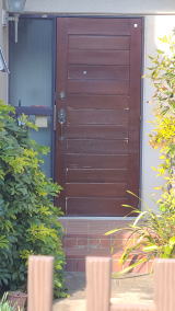 木製玄関ドア塗装例454-04　横浜市金沢区