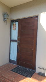 木製玄関ドア塗装例454-05　横浜市金沢区