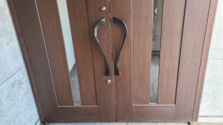 木製玄関ドア塗装例456-03　茅ヶ崎市