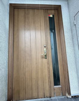 木製玄関ドア塗装例　東京都457-01