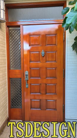 ヤマハ玄関ドア塗装例　461-02