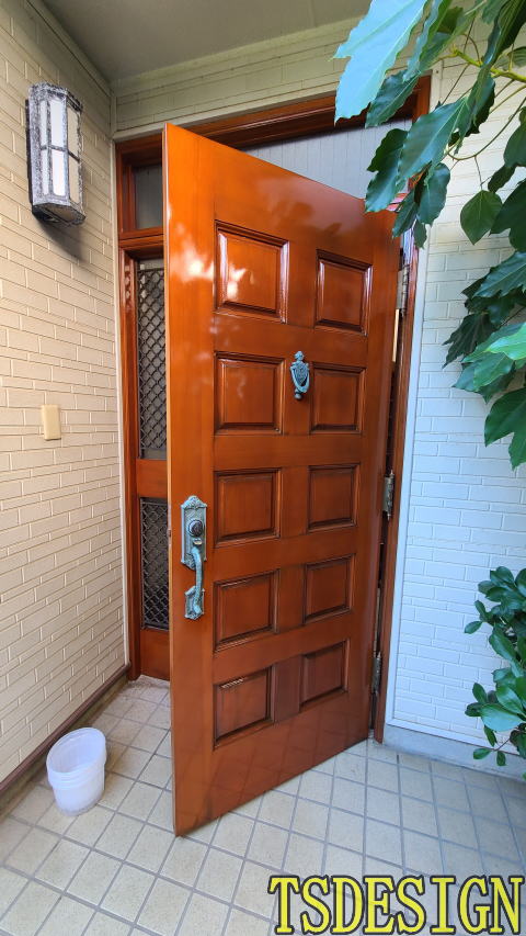 ヤマハ玄関ドア塗装例　461-07