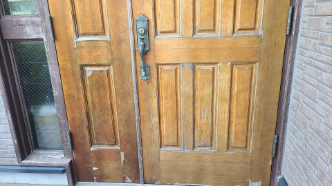 玄関ドア塗装例　横浜市462-01