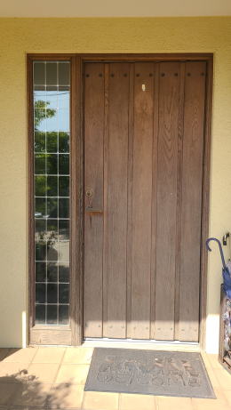玄関ドア塗装例　横浜市466-01