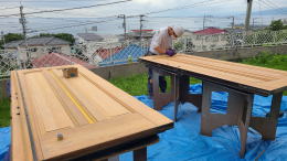 玄関ドア塗装例　小田原市464-03