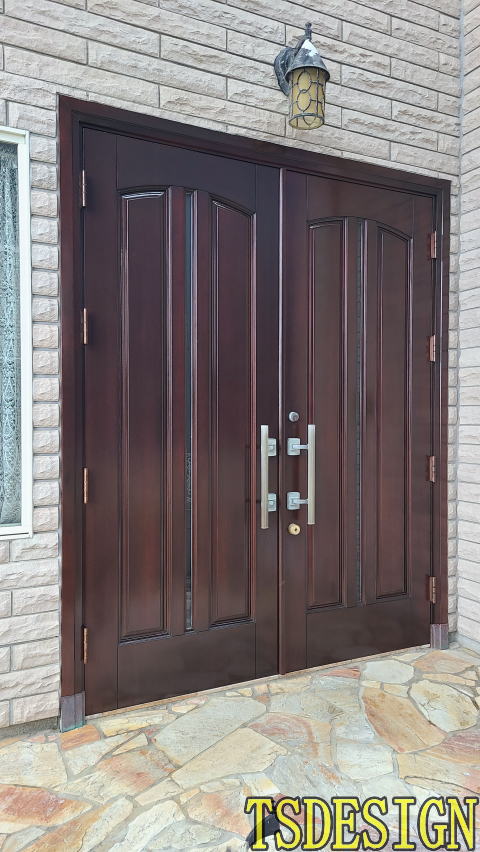 玄関ドア塗装例　小田原市464-05