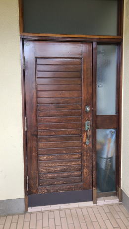 玄関ドア塗装例　茅ヶ崎市467-01