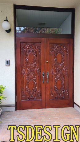 玄関ドア塗装例　横浜市南区468-02