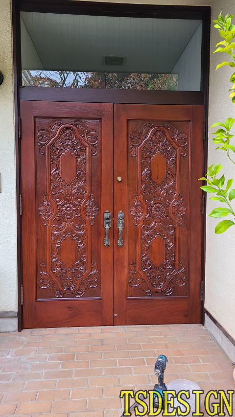 玄関ドア塗装例　横浜市南区468-05