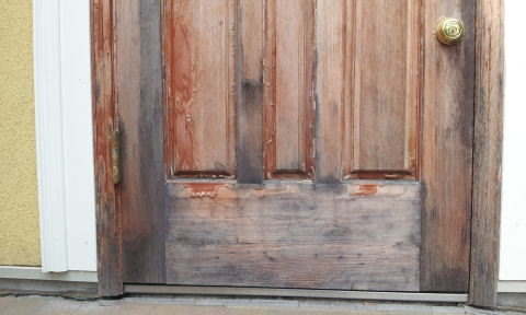 木製玄関ドア塗装修理　塗装例66-5