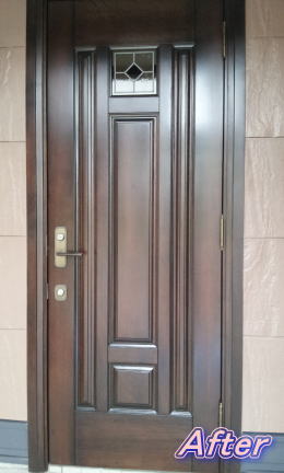 木製玄関ドア塗装修理横浜ＴＳＤ　塗装例68-07