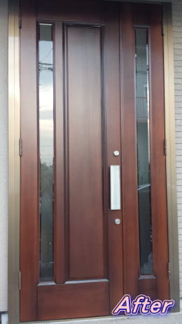 木製玄関ドア塗装修理横浜ＴＳＤ　塗装例69-02