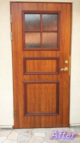 木製玄関ドア塗装修理横浜ＴＳＤ　塗装例70-06