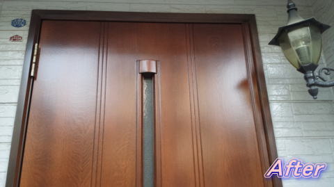 木製玄関ドア修理横浜市　塗装例71-02YAMAHA OG３６１０２ＨＺＬ