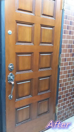 木製玄関ドア塗装修理横浜ＴＳＤ　塗装例71-02
