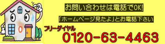 お問い合わせはフリーダイヤル0120−63−4463まで